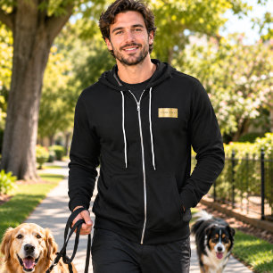 Pull À Capuche Professionnels de la promenade de chiens logo hori