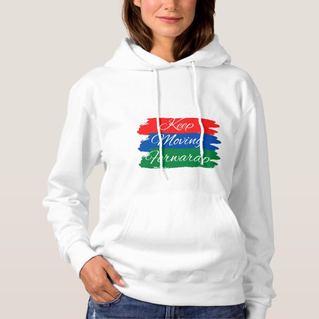 Pull À Capuche Progrès inlassables - Continuer à avancer (Devant)