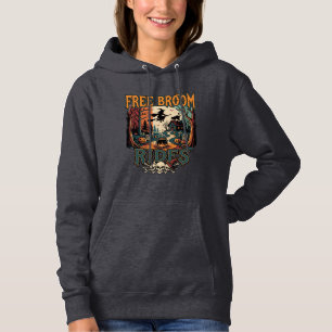 Pull À Capuche Promenades en balai gratuites Sorcière d'Halloween