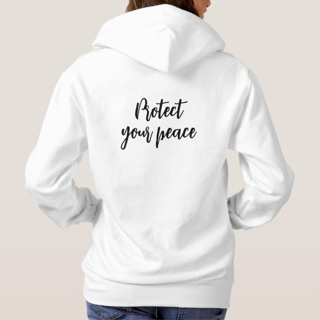 Pull À Capuche Protégez votre cote de paix Inspirationnelle (Dos)