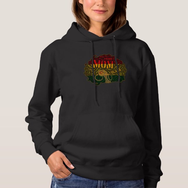 Pull À Capuche Proud Black Mom Black History Month Pride Mother A (Devant)
