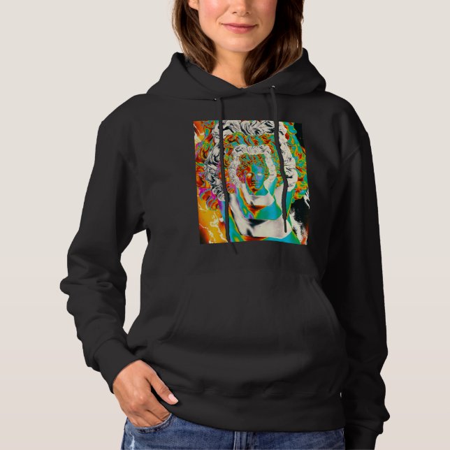 Pull À Capuche Psychédélique Trippy Champagne Acid Trip Psytrance (Devant)
