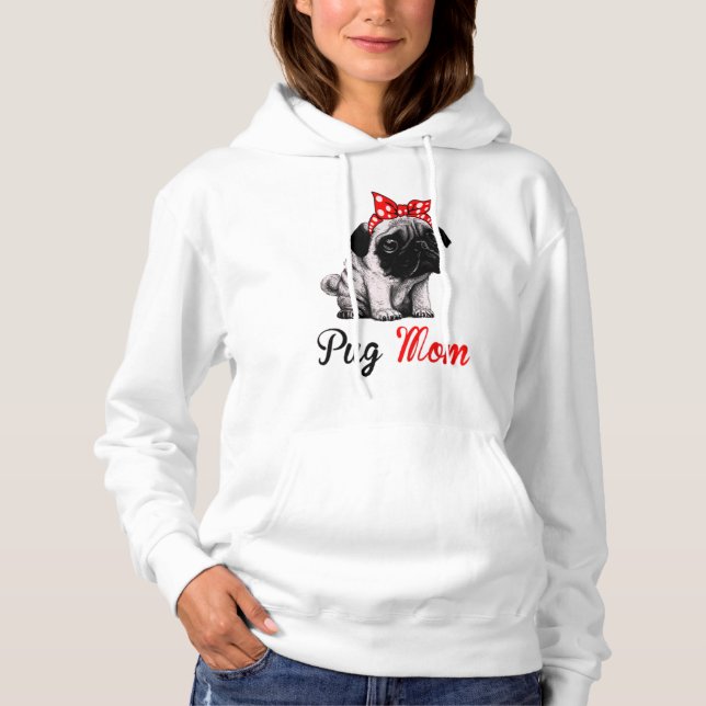 Pull À Capuche Pug Mom (Devant)