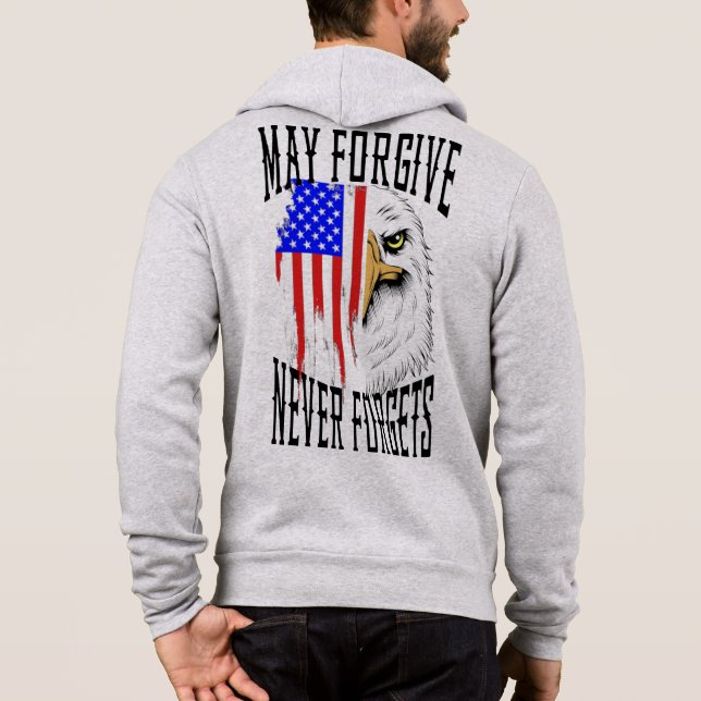 Pull À Capuche Puisse Pardonner, N'oublie jamais Eagle Zipper (Dos)