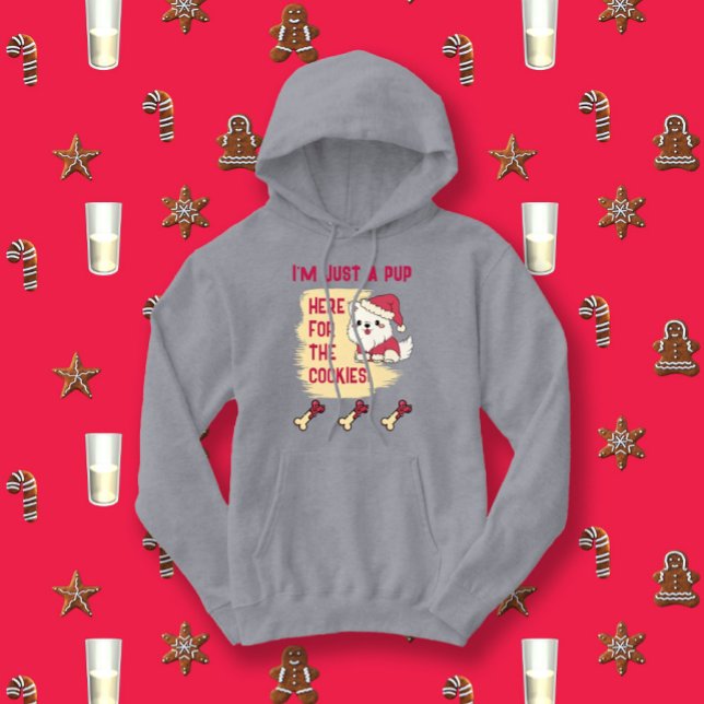 Pull À Capuche Pup Ici Pour Les Cookies Christmas Dog (Créateur téléchargé)
