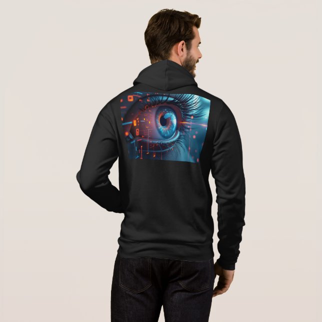 Pull À Capuche Quantum Eye hommes Bella sweat-shirt à capuche noi (Dos entier)