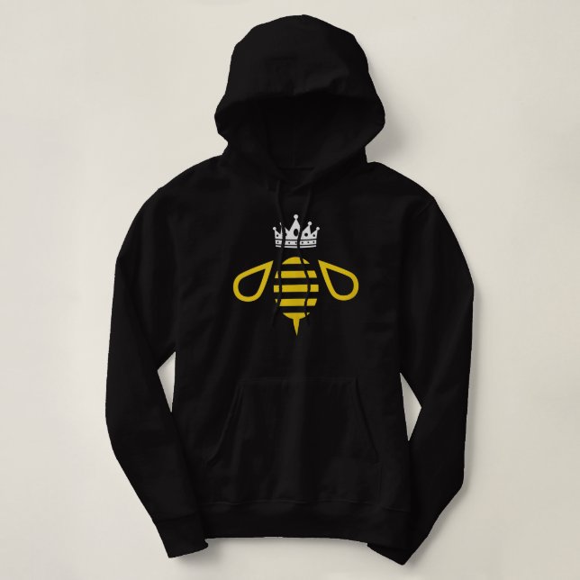 Pull À Capuche Queen B Queen Bee avec un Graphe de Couronne et de (Design devant)