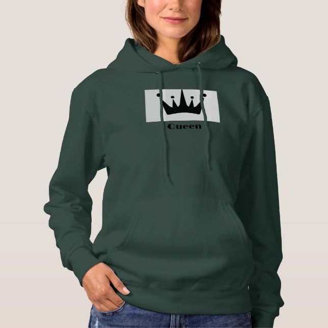 Pull À Capuche Queen personnalisé texte couronne image capuche De (Devant)