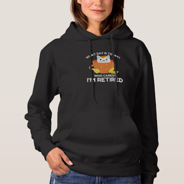 Pull À Capuche Quel Jour Est Aujourd'Hui Qui S'Occupe Je Suis Caf (Devant)