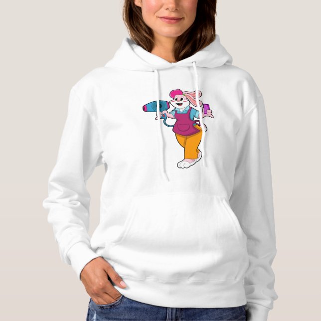 Pull À Capuche Rabbit en coiffeur avec sèche-cheveux & peigne (Devant)