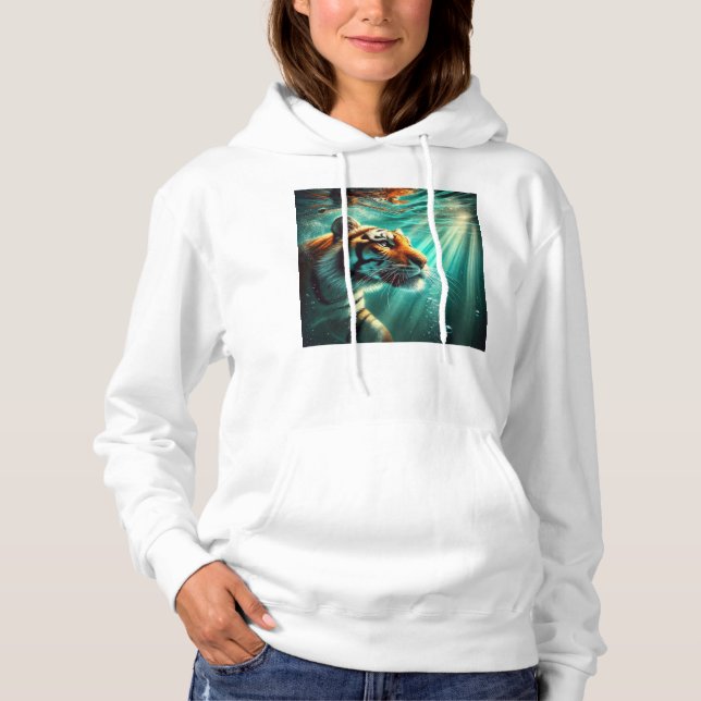 Pull À Capuche Rayures abyssales (Devant)