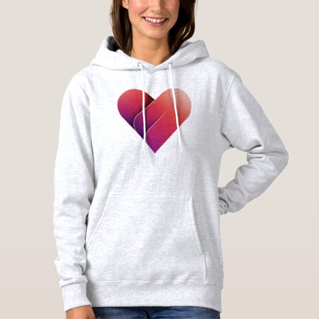 Pull À Capuche Red Heart Front Design femmes (Devant)