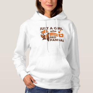 Pull À Capuche Red Pandas Girl Love Red Panda Kawaii Cute Animaux