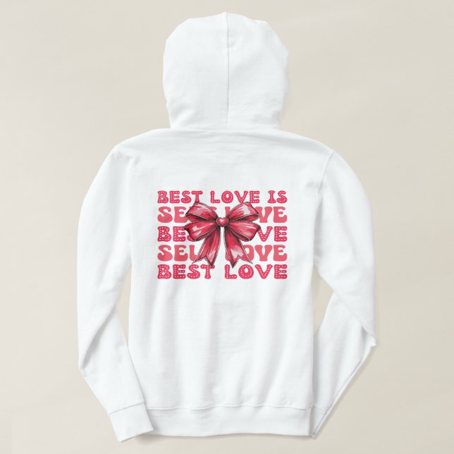 Pull À Capuche Red Ribbon Coquette bow La Saint Valentin Amour de (Design dos)