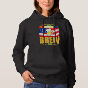 Pull À Capuche Red White et Brew Patriotique américaine Merica US