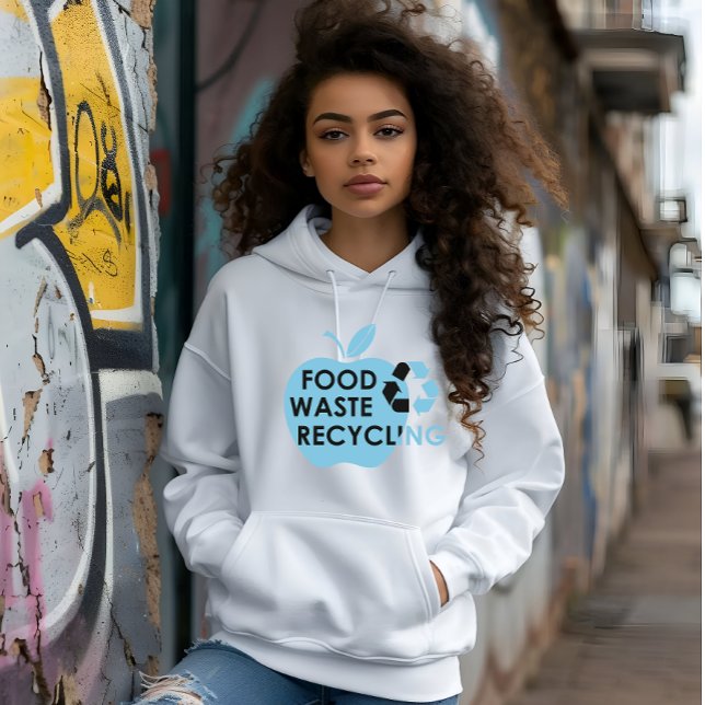 Pull À Capuche Réduire le recyclage des déchets alimentaires écol (Créateur téléchargé)