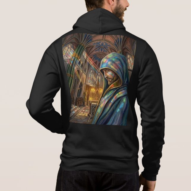 Pull À Capuche Reflet fidèle Prière sacerdotale sous la lumière (Dos)
