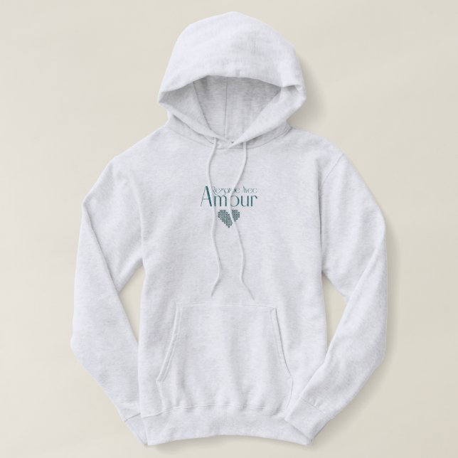 Pull À Capuche Regarde Avec Amour (Design devant)
