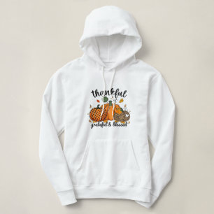 Pull À Capuche Remerciements à bénis Citrouilles d'automne