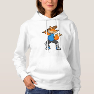 Pull À Capuche Renard au cricket avec une batte de cricket