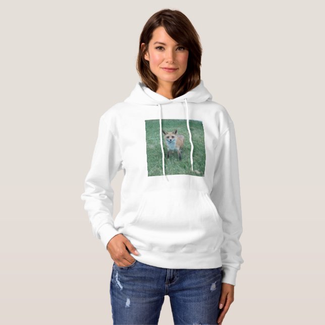 Pull À Capuche Renard rouge dans le parc des Mille chênes (Devant entier)