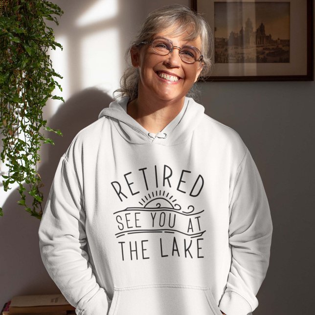 Pull À Capuche Retraité Vous Voir Au Lac (Créateur téléchargé)