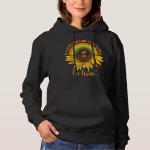 Pull À Capuche Retro Antique Be Kind Sunflower Amateurs Rainbow W