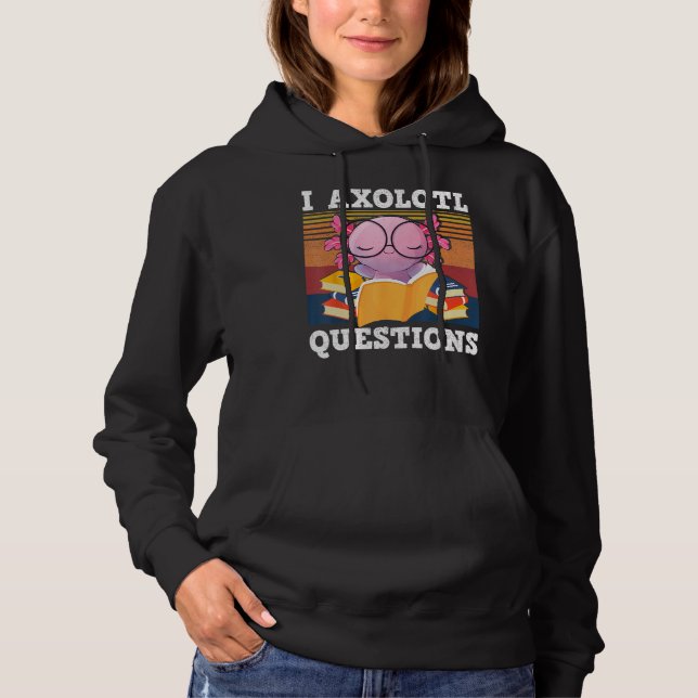 Pull À Capuche Rétro I Axolotl Question Salamandre Bleue Enfants  (Devant)