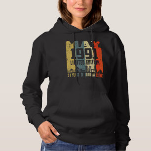 Pull À Capuche Retro mai 1991 31e anniversaire