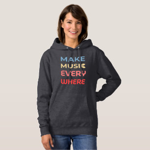 Pull À Capuche Retro Music Lover Cadeau - Faites de la musique pa
