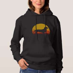 Pull À Capuche Retro Vintage Dachshund Chien Maman Papa Doxie Lov