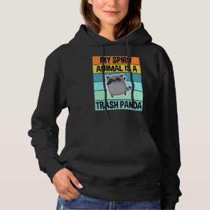 Pull À Capuche Retro Vintage Mon Esprit Animal Est Une Trash Pand