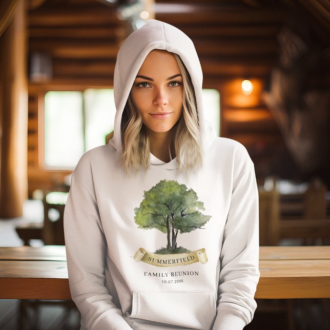 Pull À Capuche Réunion de famille arbre généalogique cousins pers (Genealogy Tree Family Reunion Womens White Hoddie)