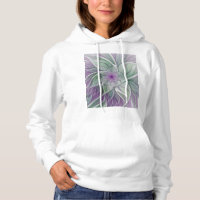 Rêve de fleurs, Abstrait violet vert Fractal Art
