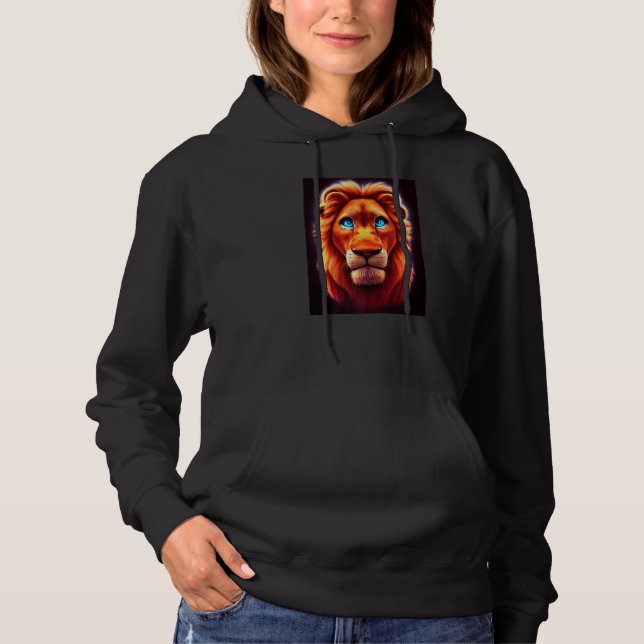 Pull À Capuche Roi De La Jungle Sauvage En Afrique Regal Lion (Devant)