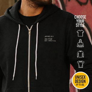Pull À Capuche Romains 12:2 Nouvelle Création de Vie Minimaliste
