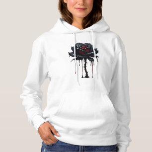 Pull À Capuche Rose noir Eerie