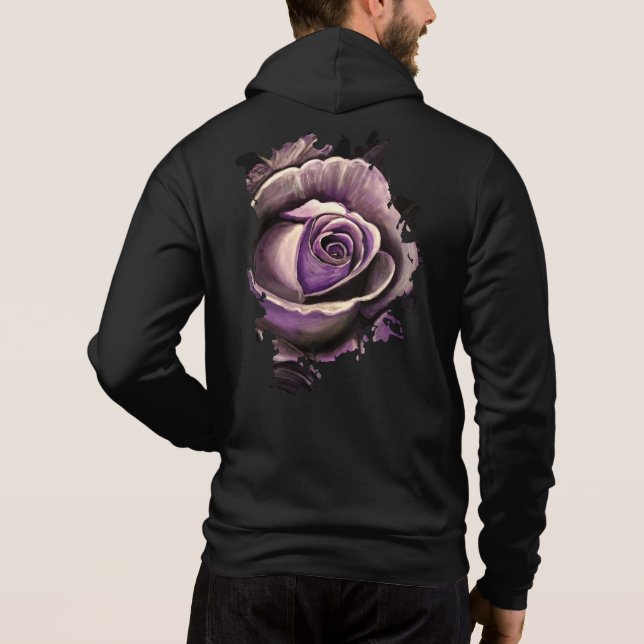 Pull À Capuche Rose pourpre (Dos)