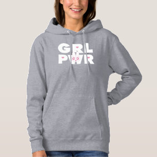 Pull À Capuche Rose vif:Pouvoir des filles