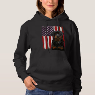 Pull À Capuche Rottweiler Chien 4 juillet Drapeau Américain Patri