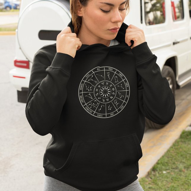 Pull À Capuche Roue Calendrier Zodiac | Constellations astrologiq (Créateur téléchargé)