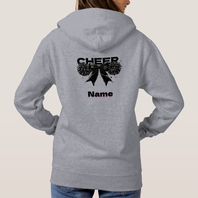 Pull À Capuche Ruban de nom de meneuse de claque personnalisé (Dos)