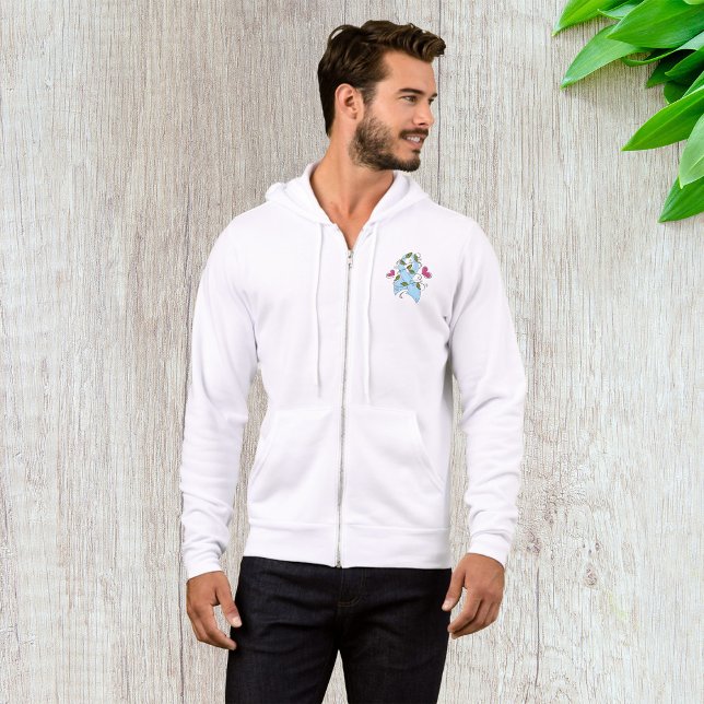 Pull À Capuche Ruban de sensibilisation bleu clair, soutien et es (Créateur téléchargé)