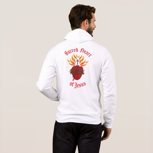 Pull À Capuche Sacré-Cœur de Jésus (Dos entier)