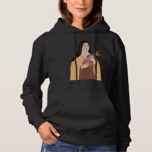 Pull À Capuche Saint Thérèse De Lisieux Petite Fleur Rose Cath
