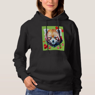 Pull À Capuche Saint-Valentin Cœur d'amour Panda rouge petite ami