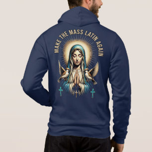Pull À Capuche Sainte Vierge Marie Messe latine