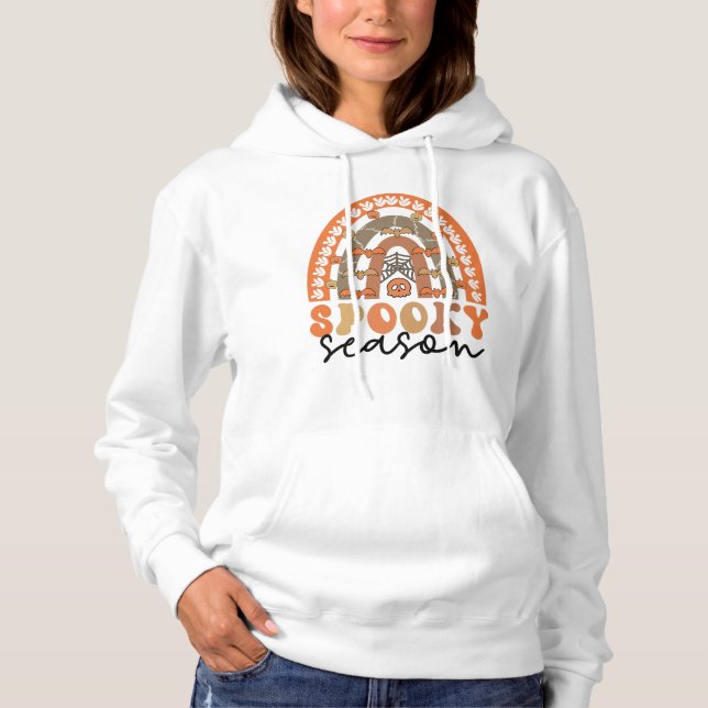 Pull À Capuche Saison éffrayante Halloween Rainbow Fall (Devant)