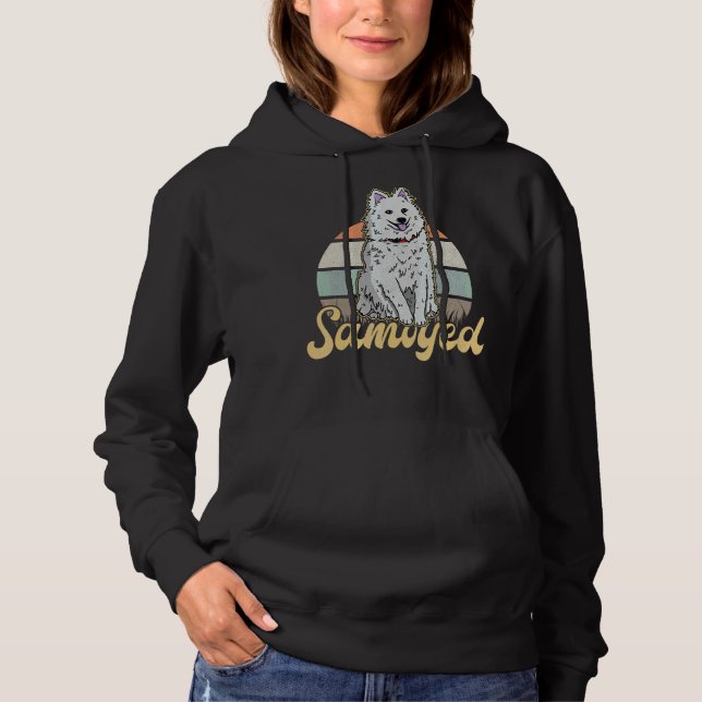 Pull À Capuche Samoyed Chien Walk Maman Chien Sayings Breeder 1 (Devant)