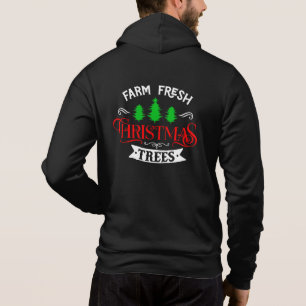 Pull À Capuche Sapins de Noël Frais de la Ferme Design-54390